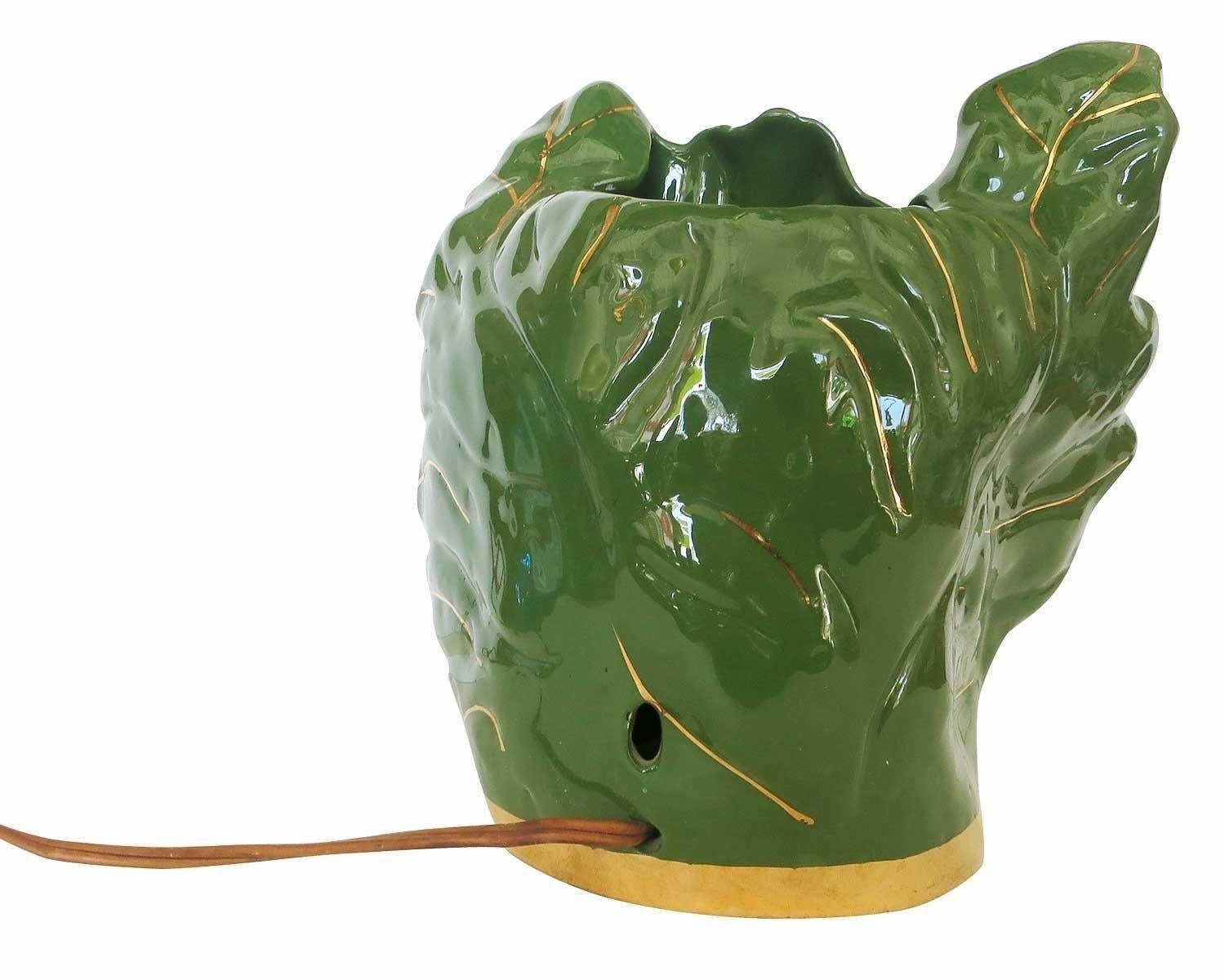 TV-Lampe Esco-Lite-Keramik mit organischem Blatt, Mid-Century im Zustand „Hervorragend“ im Angebot in Van Nuys, CA