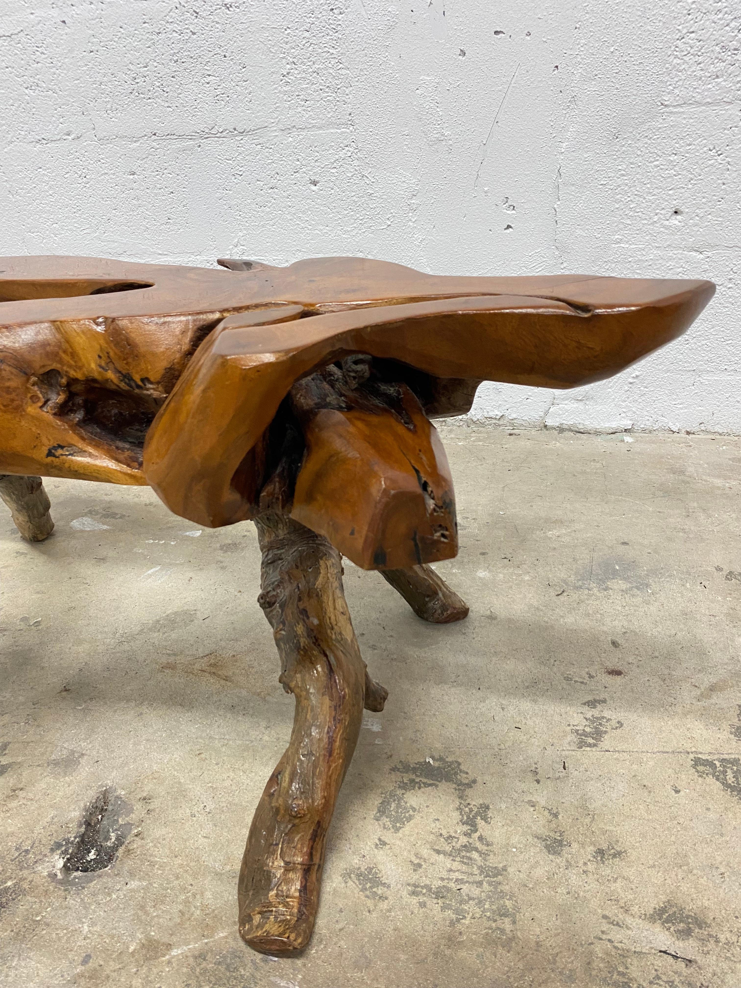 Mid-Century Organic Modern Driftwood Coffee or Side Table, 1970s For Sale 1
