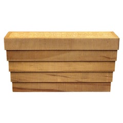 Moderner Konsolentisch oder Sofatisch aus Kunstbambus und Wurzelholz, Mid-Century Modern