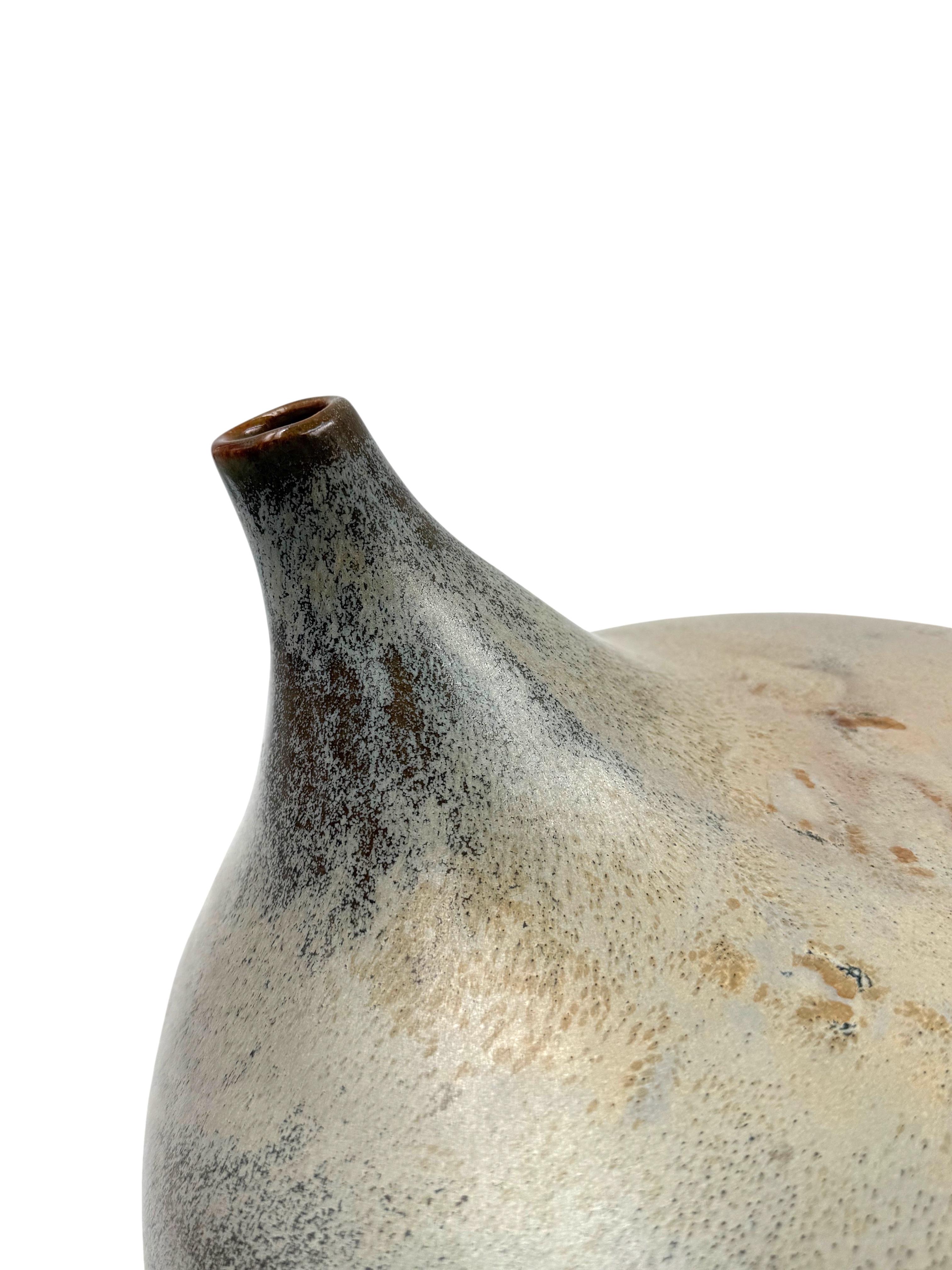 Mid-century organic modern gres vase, Franco Bucci Italy ca. 1970 in vendita 9