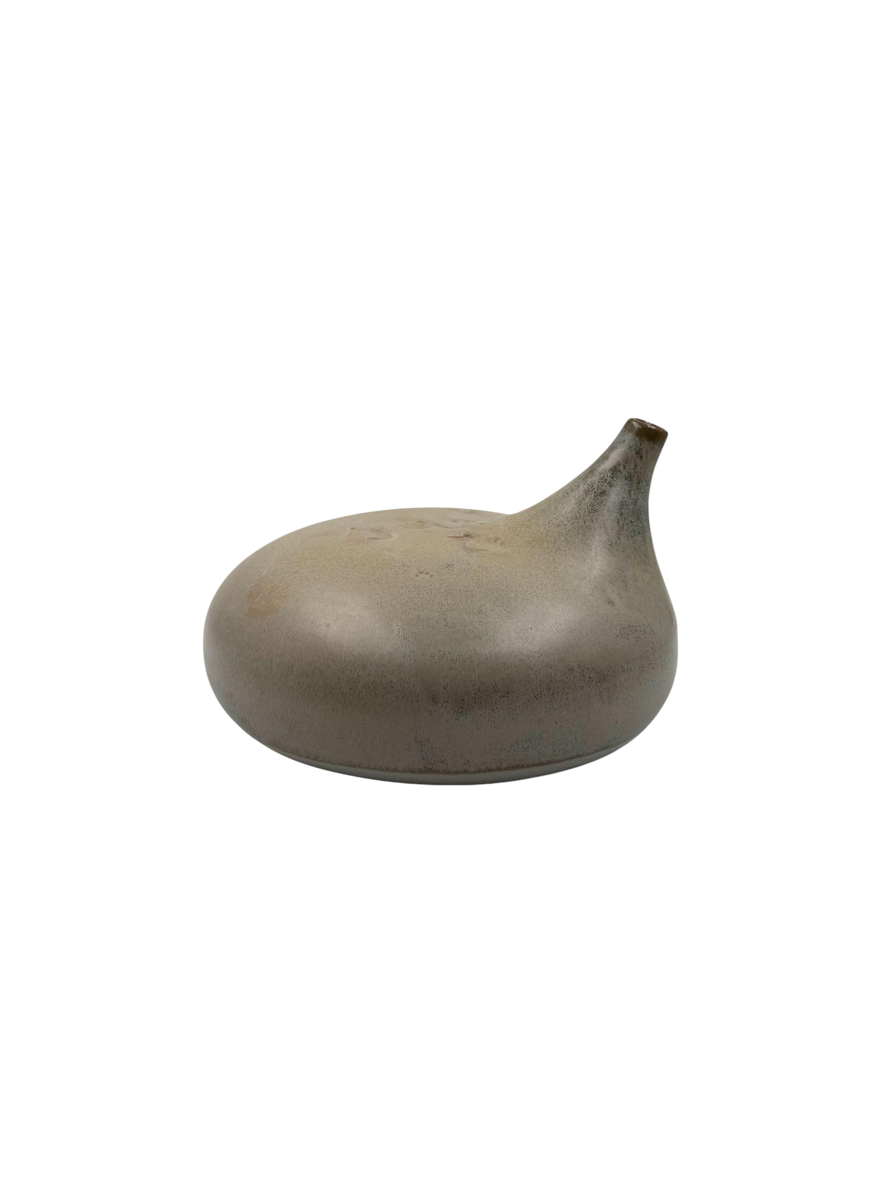 Late 20th Century Mid-century organic modern gres vase, Franco Bucci Italy ca. 1970 in vendita