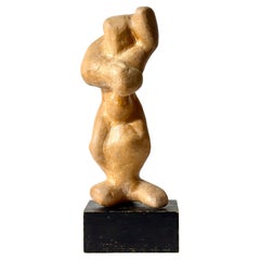 Mid Century Organic Modern Hand Carved Abstract Sculpture Biomorphic Figure 1967