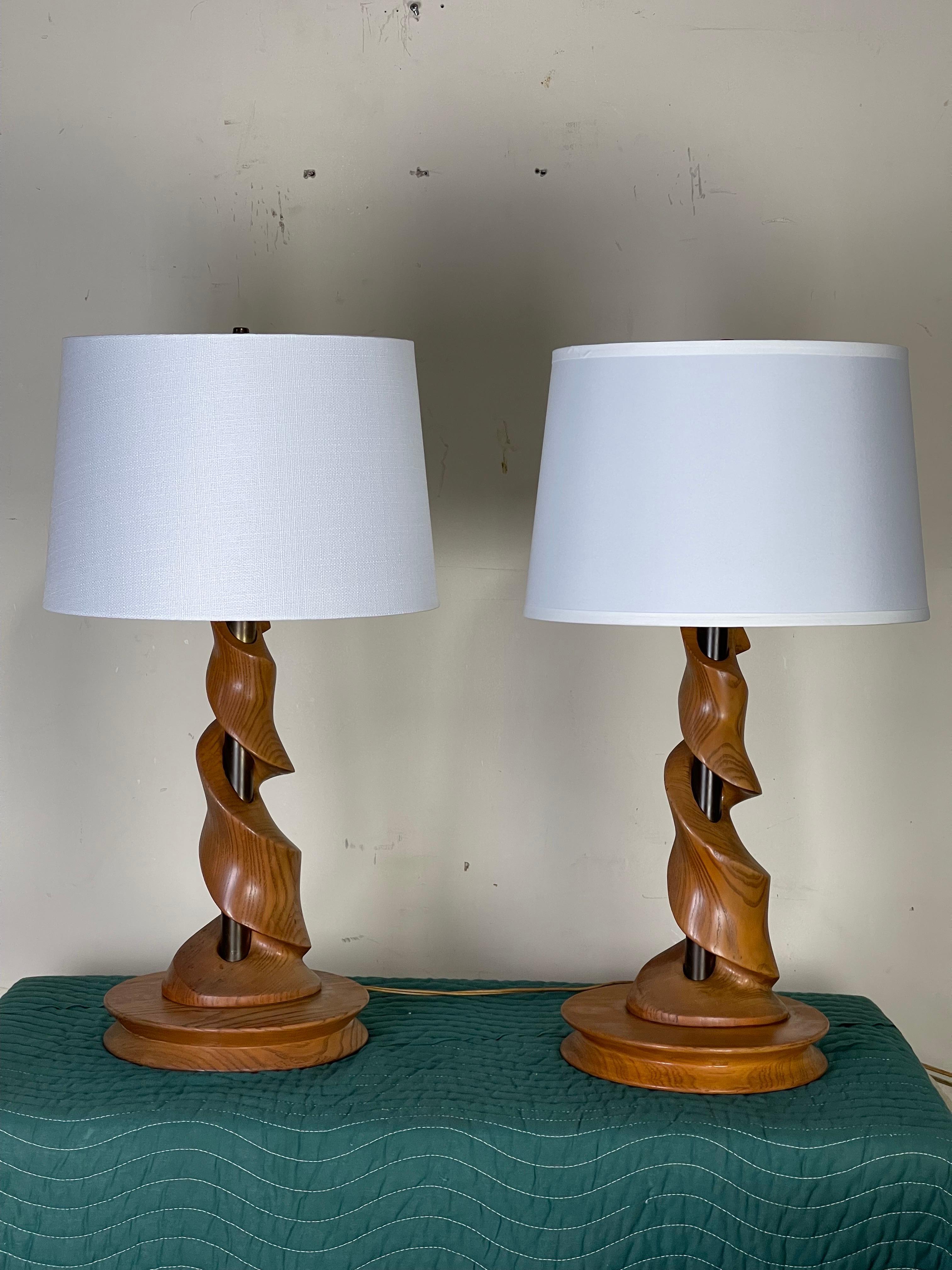 Mid Century Organic Modern Table Lamps by Light House Lamp Company 2