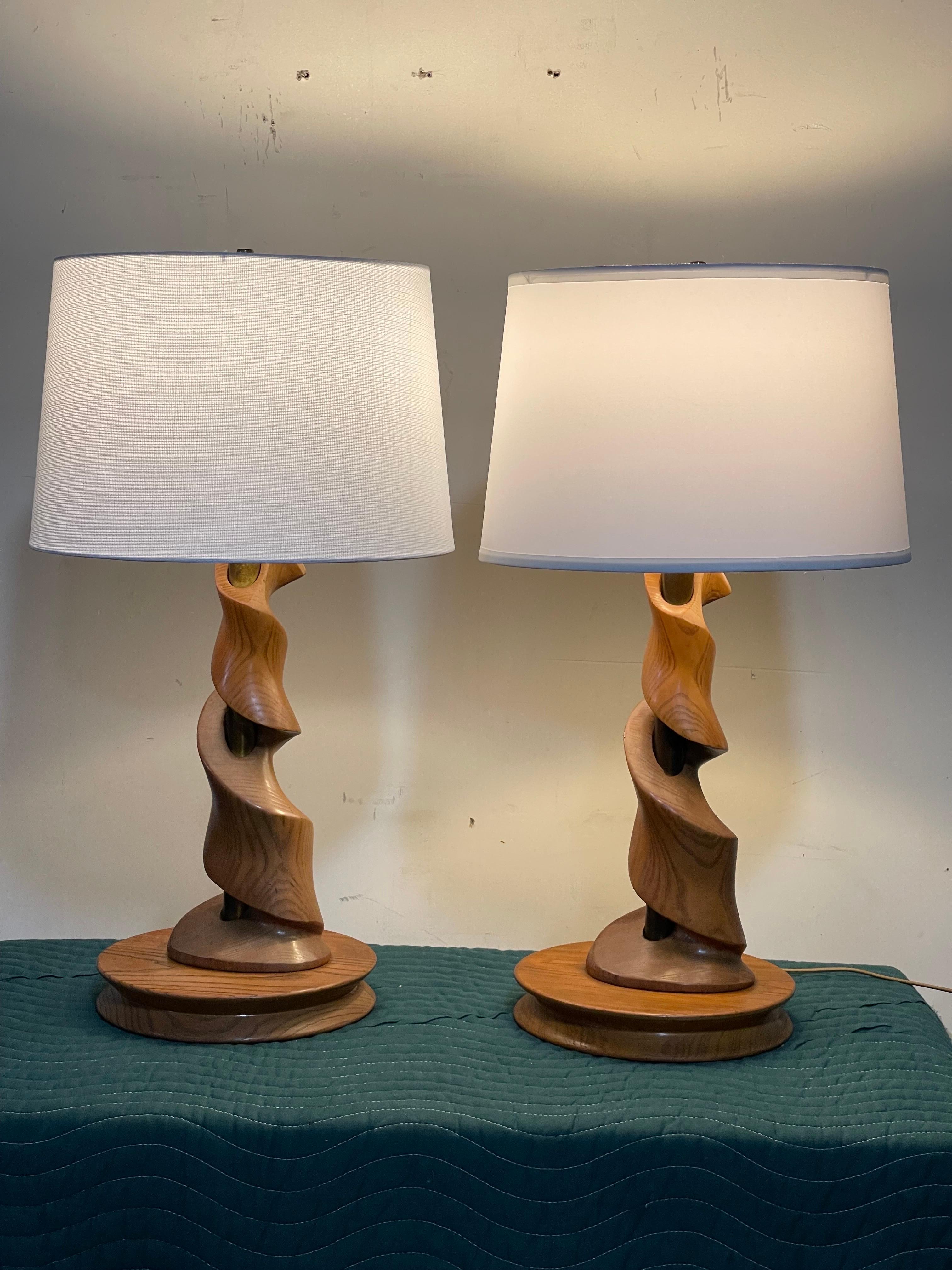 Mid Century Organic Modern Table Lamps by Light House Lamp Company 3