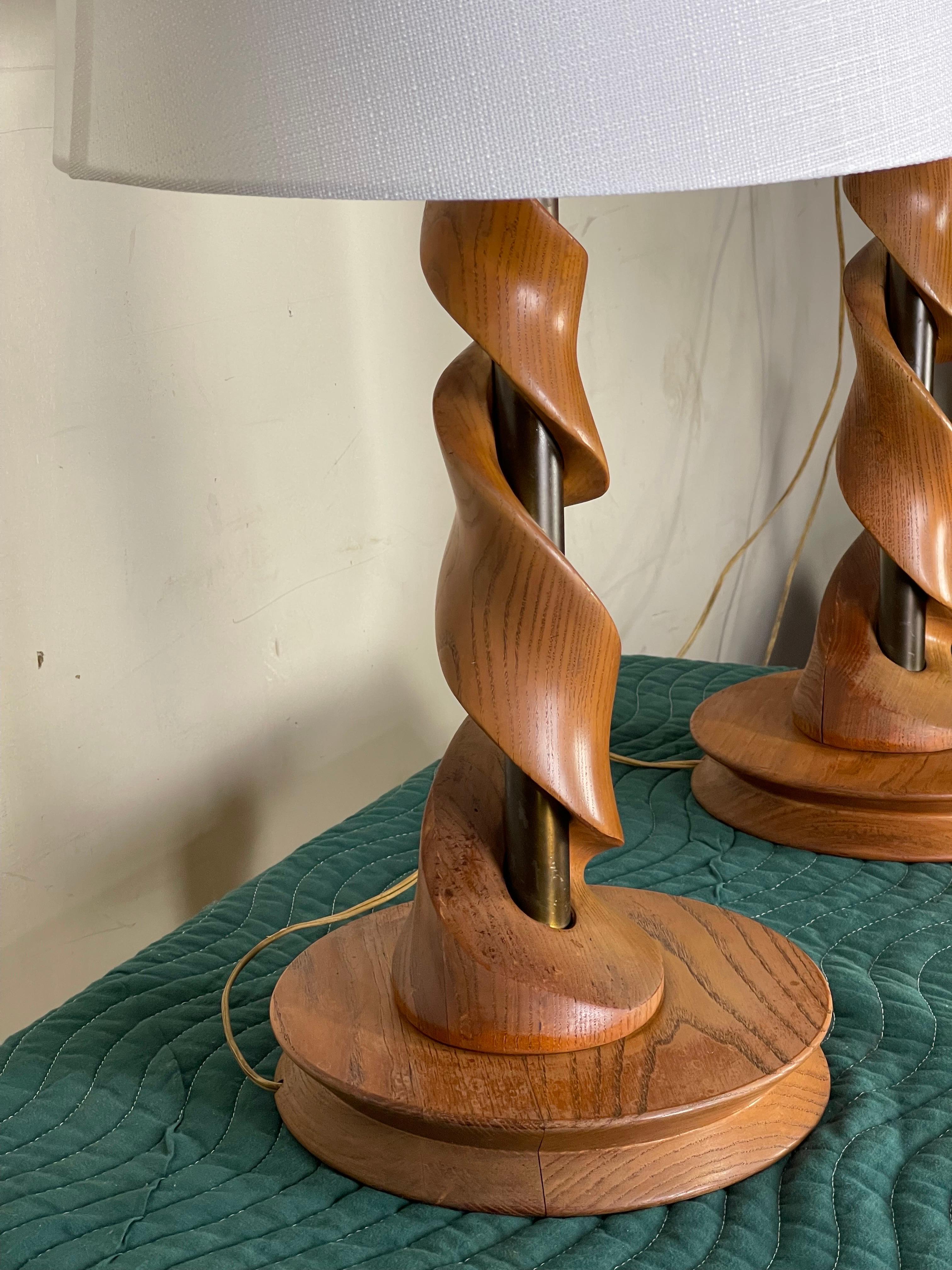Mid Century Organic Modern Table Lamps by Light House Lamp Company 8