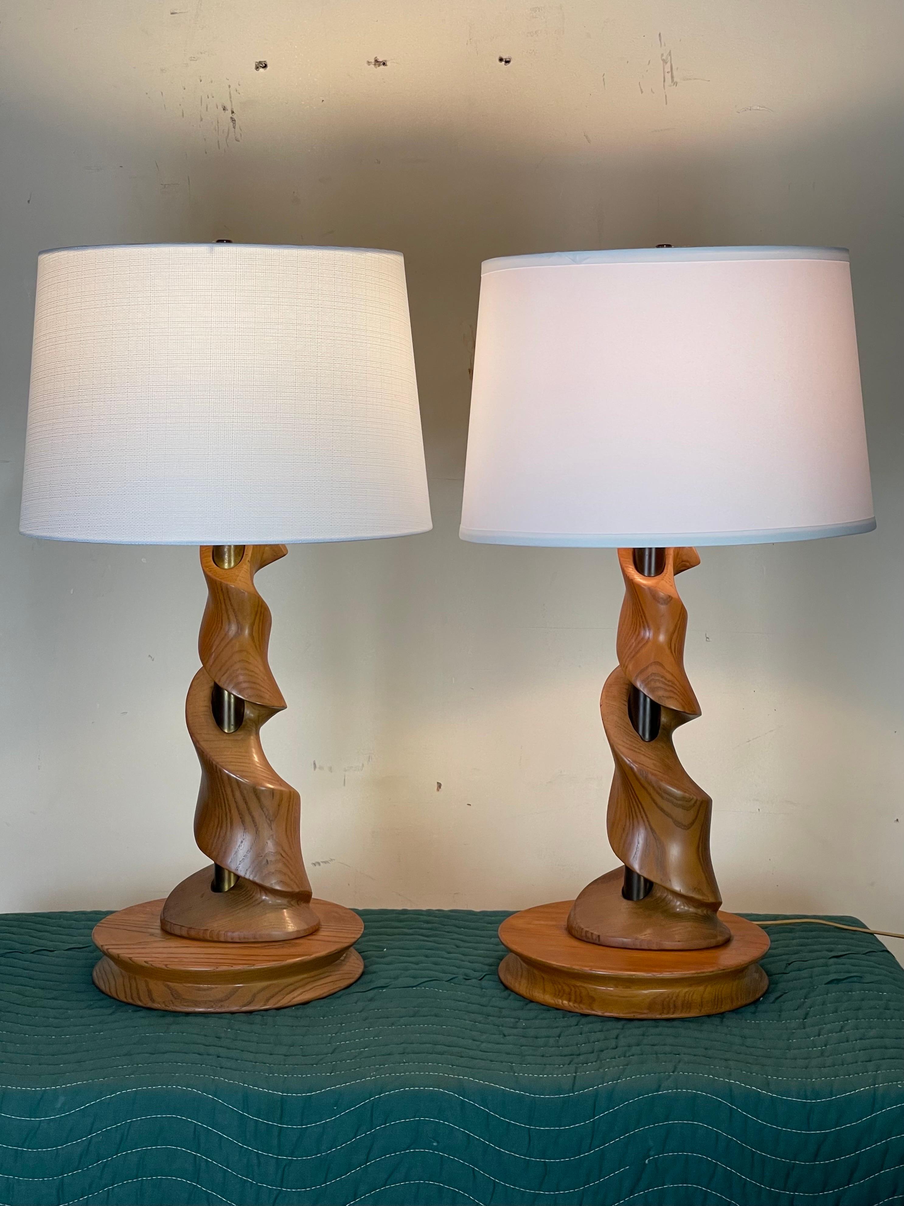 Mid Century Organic Modern Table Lamps by Light House Lamp Company 11
