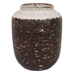 Midcentury Organic Modern White Glazed Ceramic Vase by Zaalberg