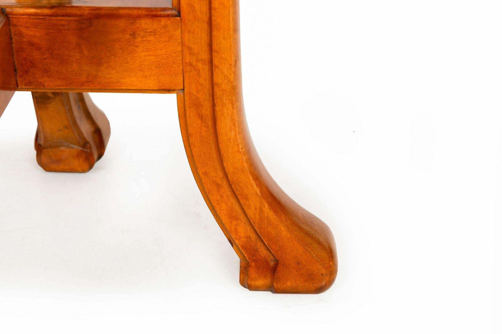 Mesa de centro de abedul con incrustaciones de parquet orgánico modernista de mediados de siglo en venta 6