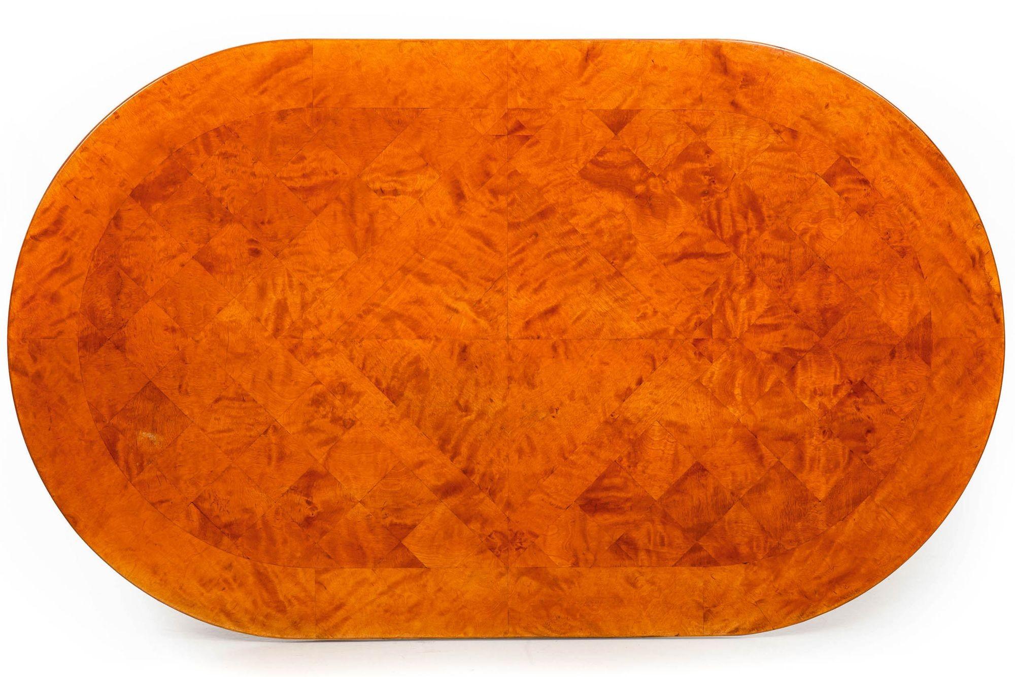 Mesa de centro de abedul con incrustaciones de parquet orgánico modernista de mediados de siglo en venta 7