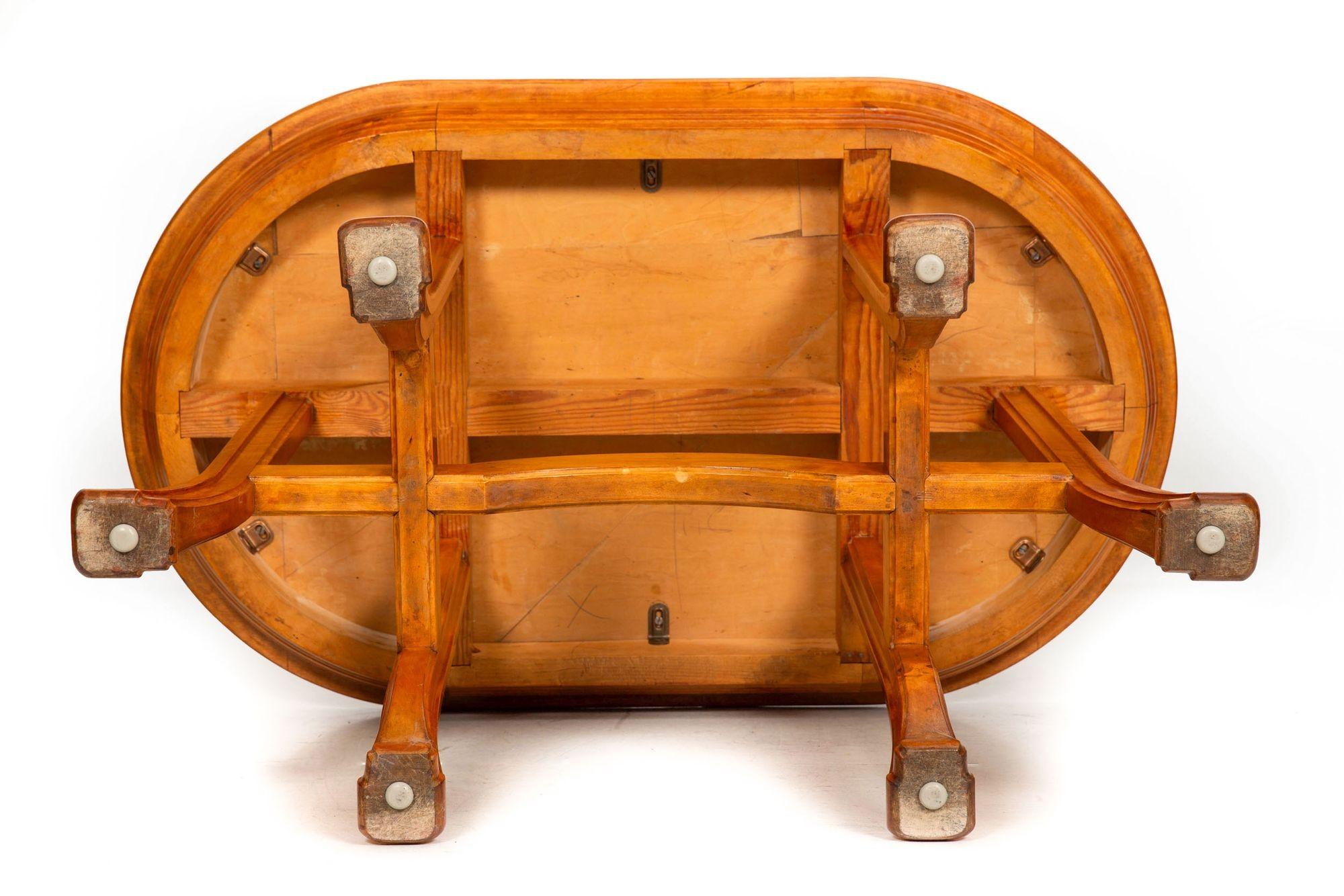 Mesa de centro de abedul con incrustaciones de parquet orgánico modernista de mediados de siglo en venta 8