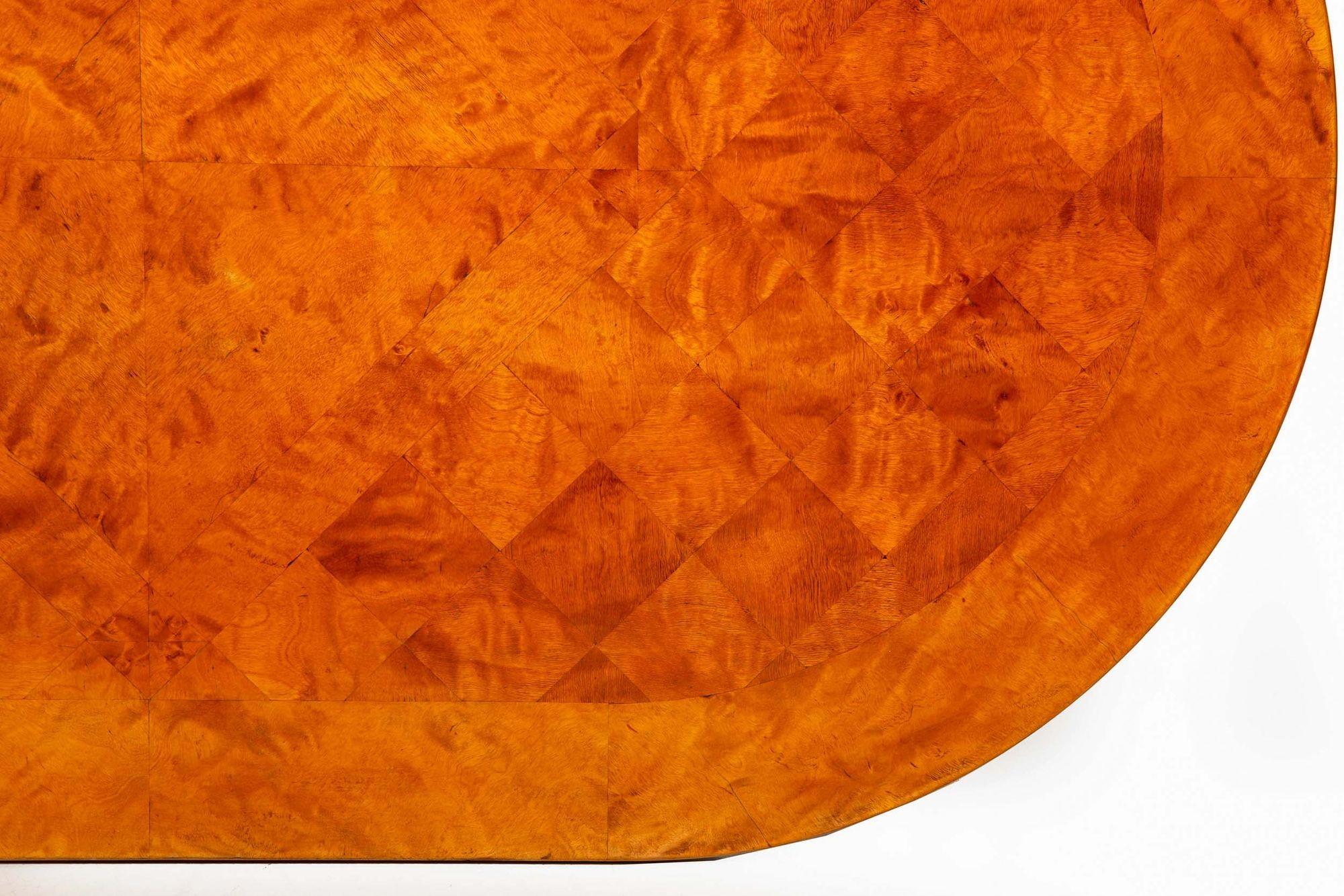 Mesa de centro de abedul con incrustaciones de parquet orgánico modernista de mediados de siglo en venta 12
