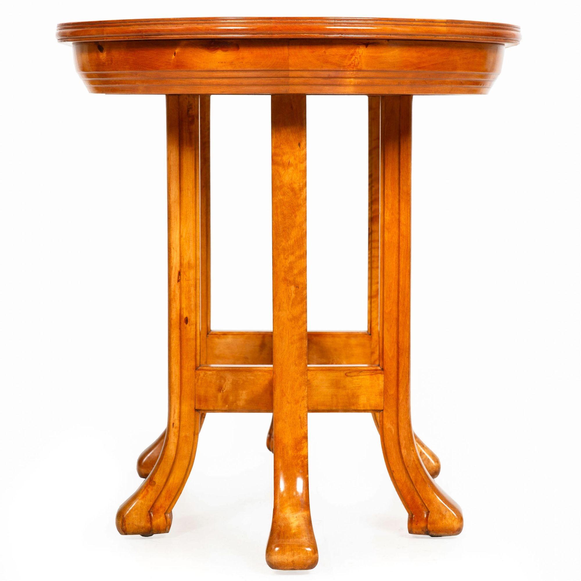 Mesa de centro de abedul con incrustaciones de parquet orgánico modernista de mediados de siglo en Bueno estado para la venta en Shippensburg, PA