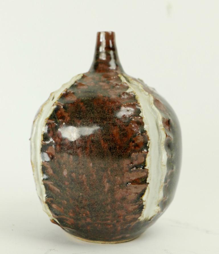 Organico moderno Vaso di ceramica organica modernista di metà secolo dello Studio Pottery in vendita