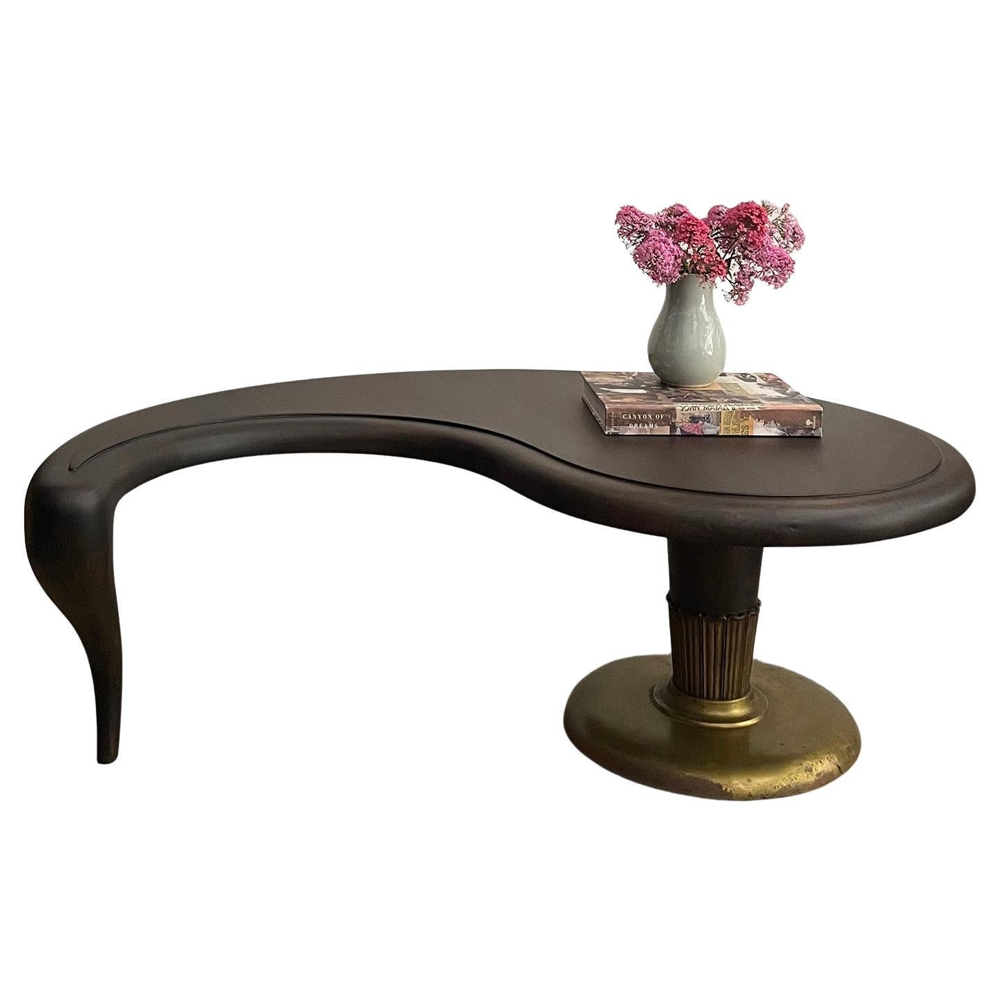 Mid Century Organic Orb Shaped Zoomorphic Wood Couchtisch
