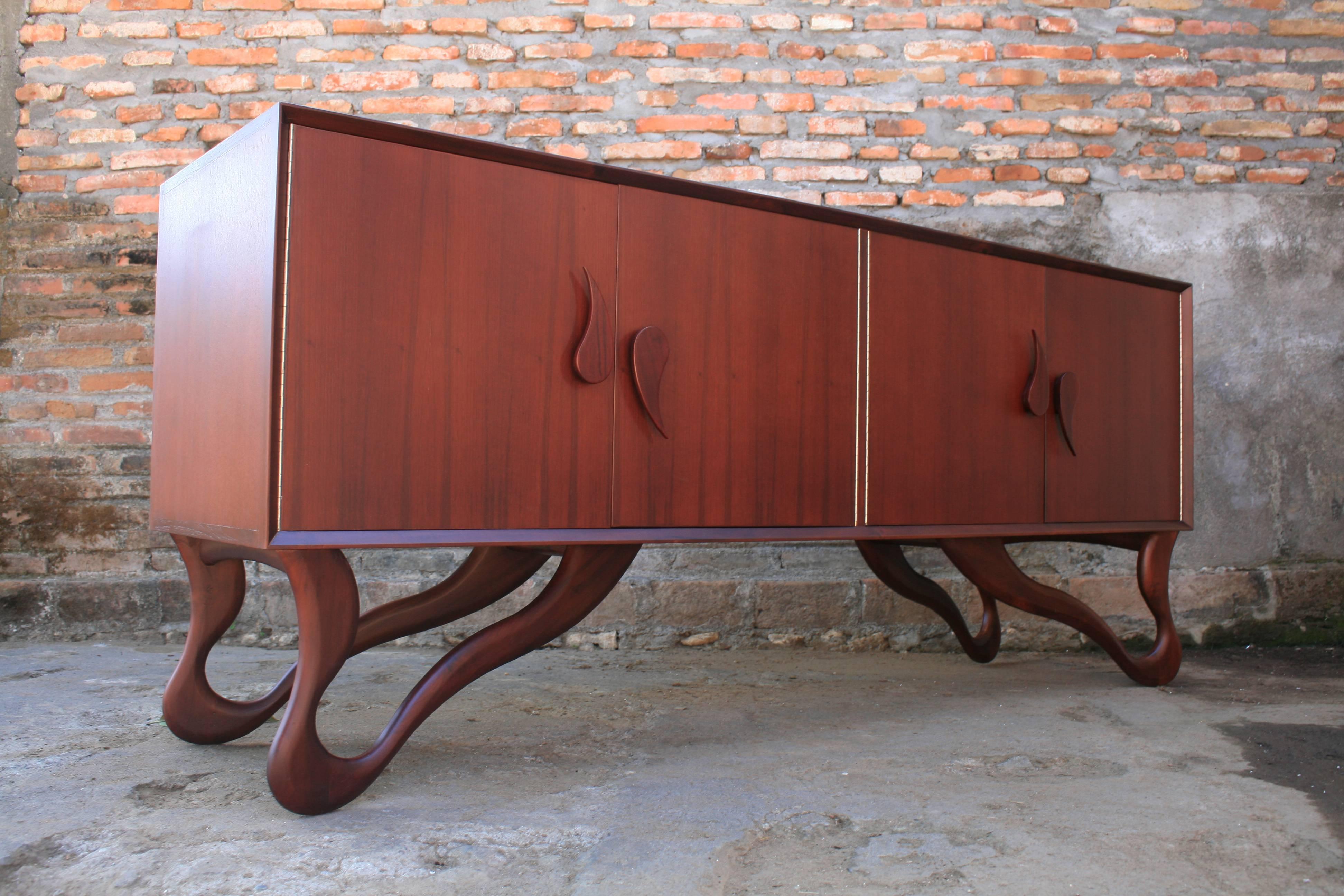 20th Century Midcentury Organic Sculptural Sideboard For Sale