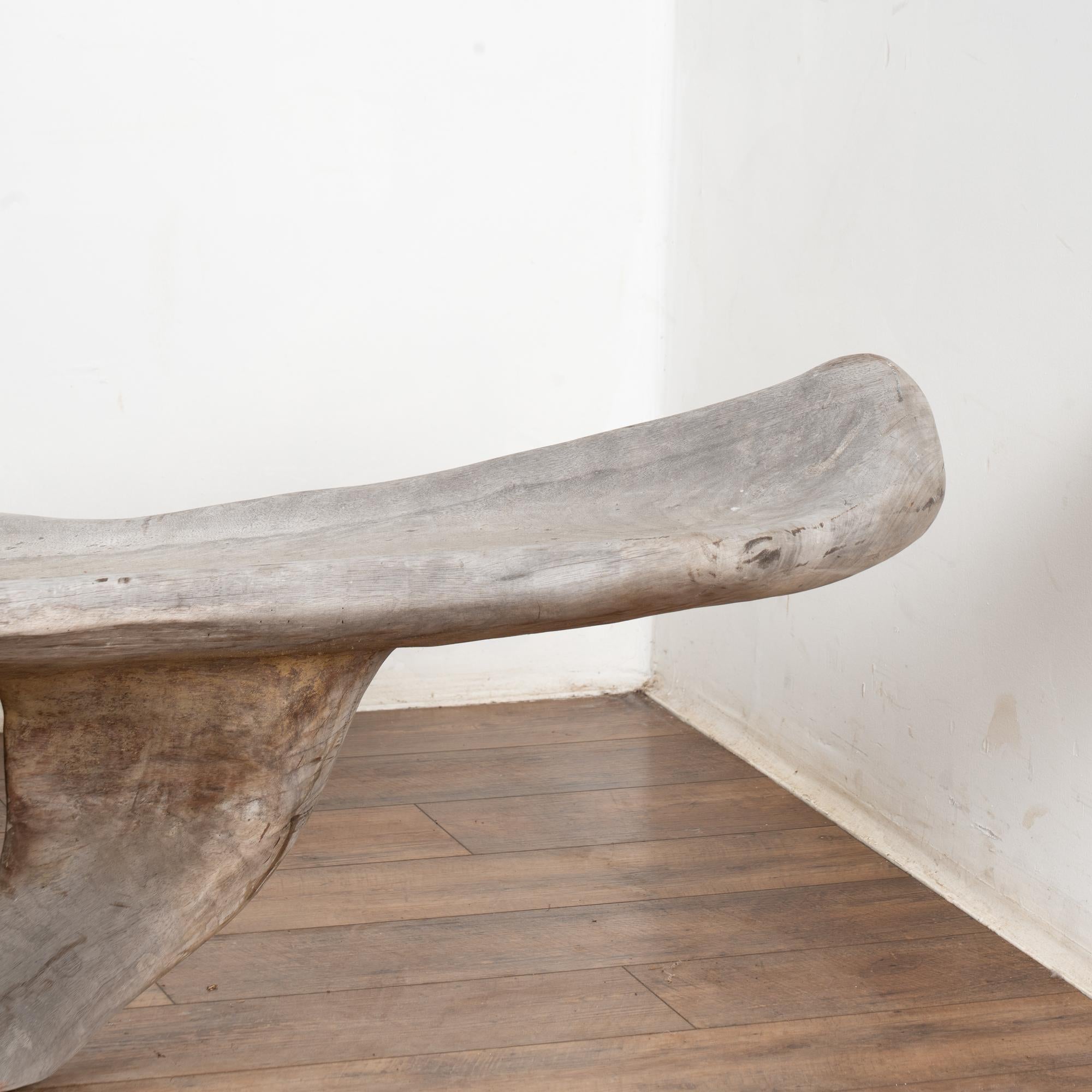 Mid Century Organic Teak Root Large Bench For Sale 5
