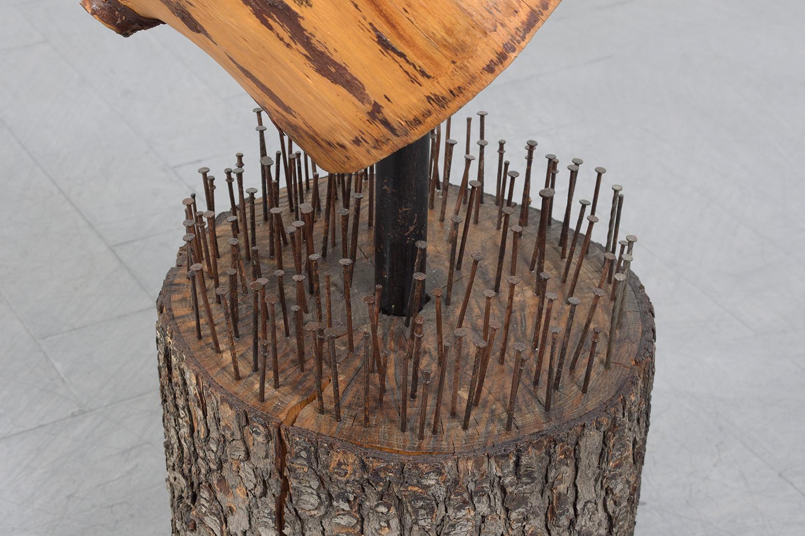 Américain Sculpture en bois organique et moderne en vente