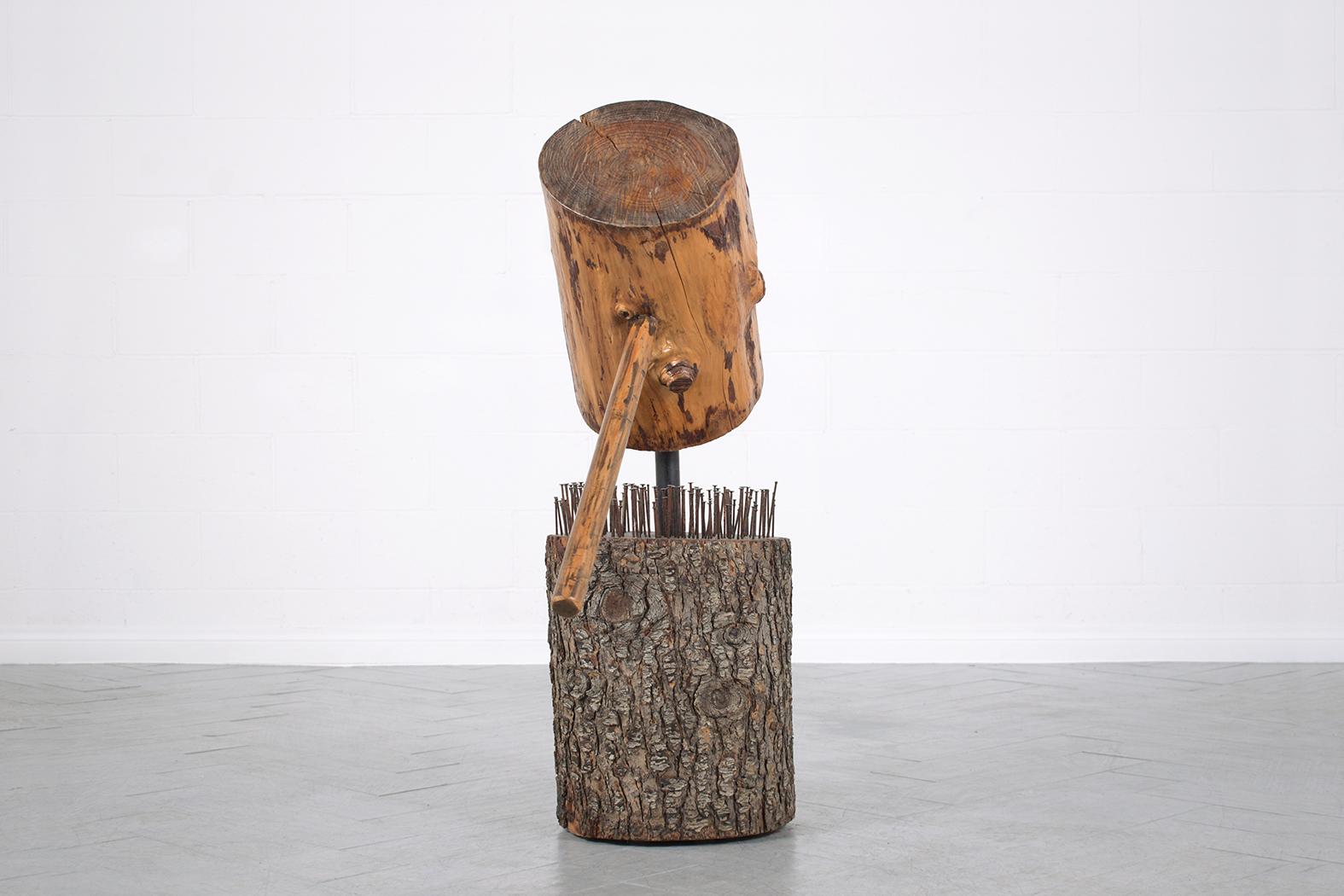 Organic Modern Wooden Sculpture In Good Condition For Sale In Los Angeles, CA