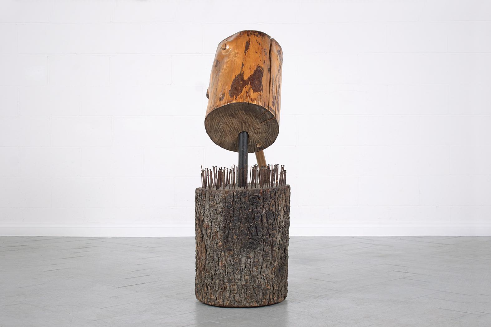 Métal Sculpture en bois organique et moderne en vente