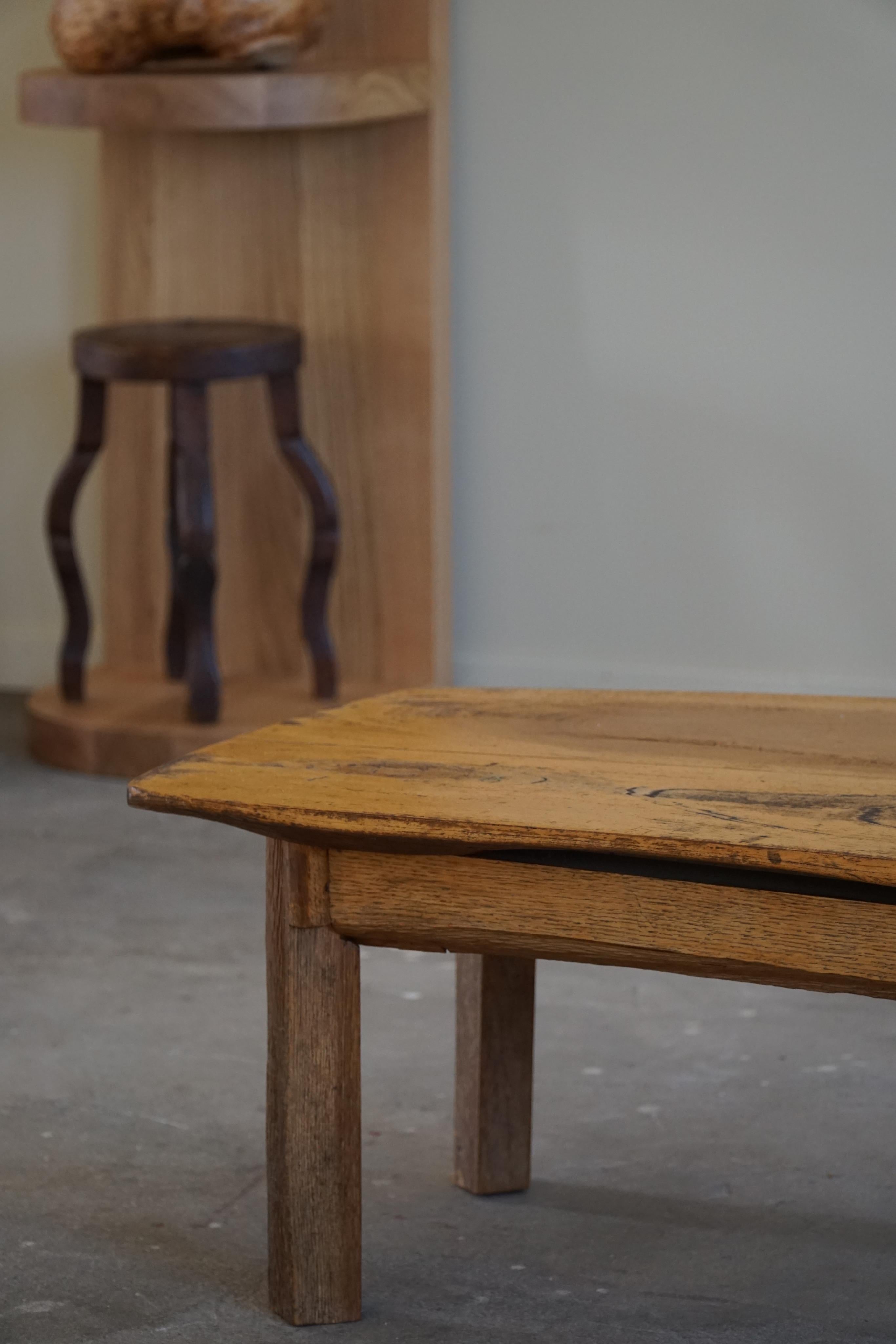 Table basse scandinave Wabi Sabi en bois organique du milieu du siècle, fabriquée dans les années 1960 en vente 2