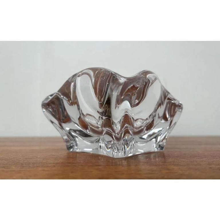 French Mid-Century Organically Shaped Glass Ashtray or Bowl, 1960s For Sale