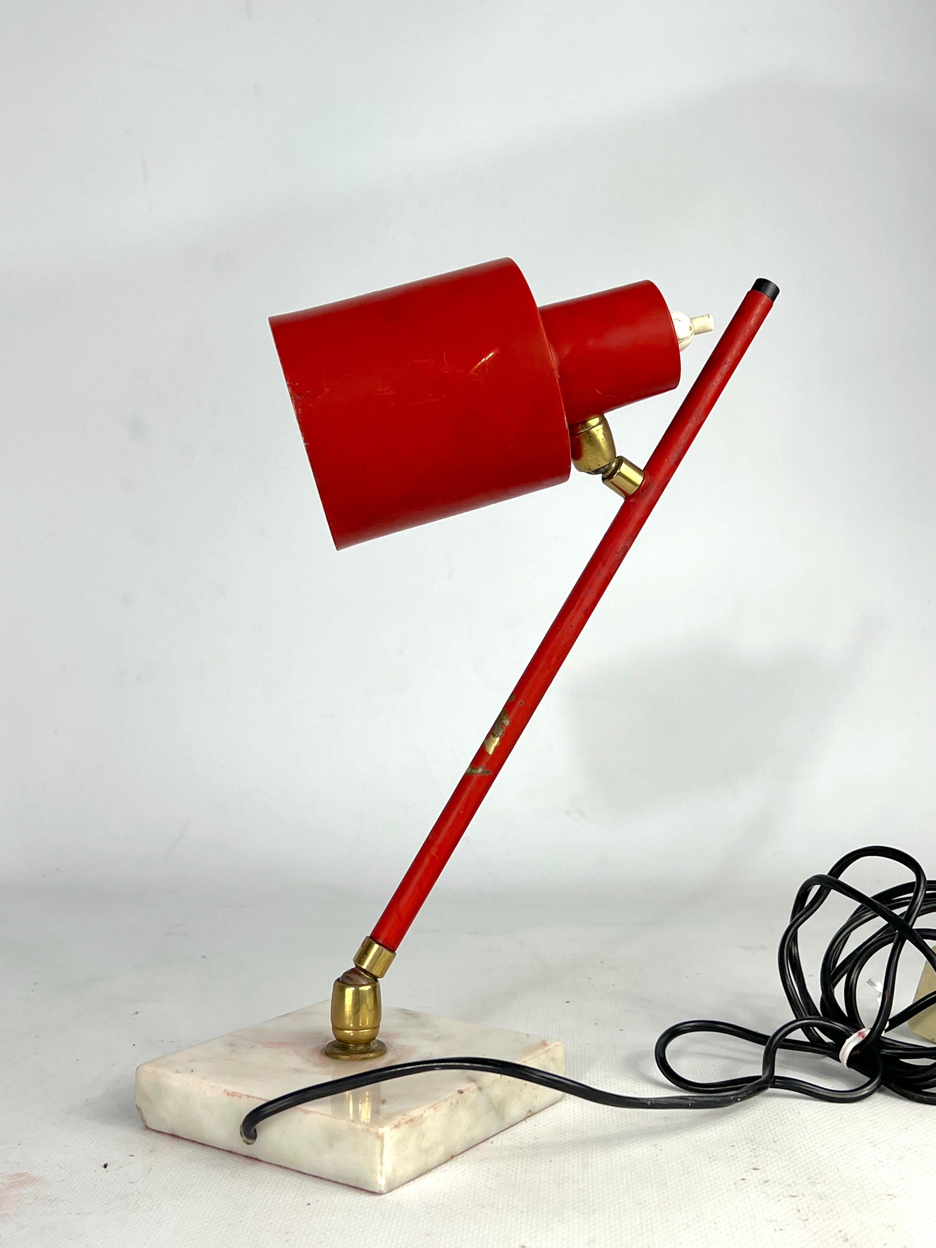 Italian Mid-Century Orientable Stilux Milano Table Lamp from 50s For Sale