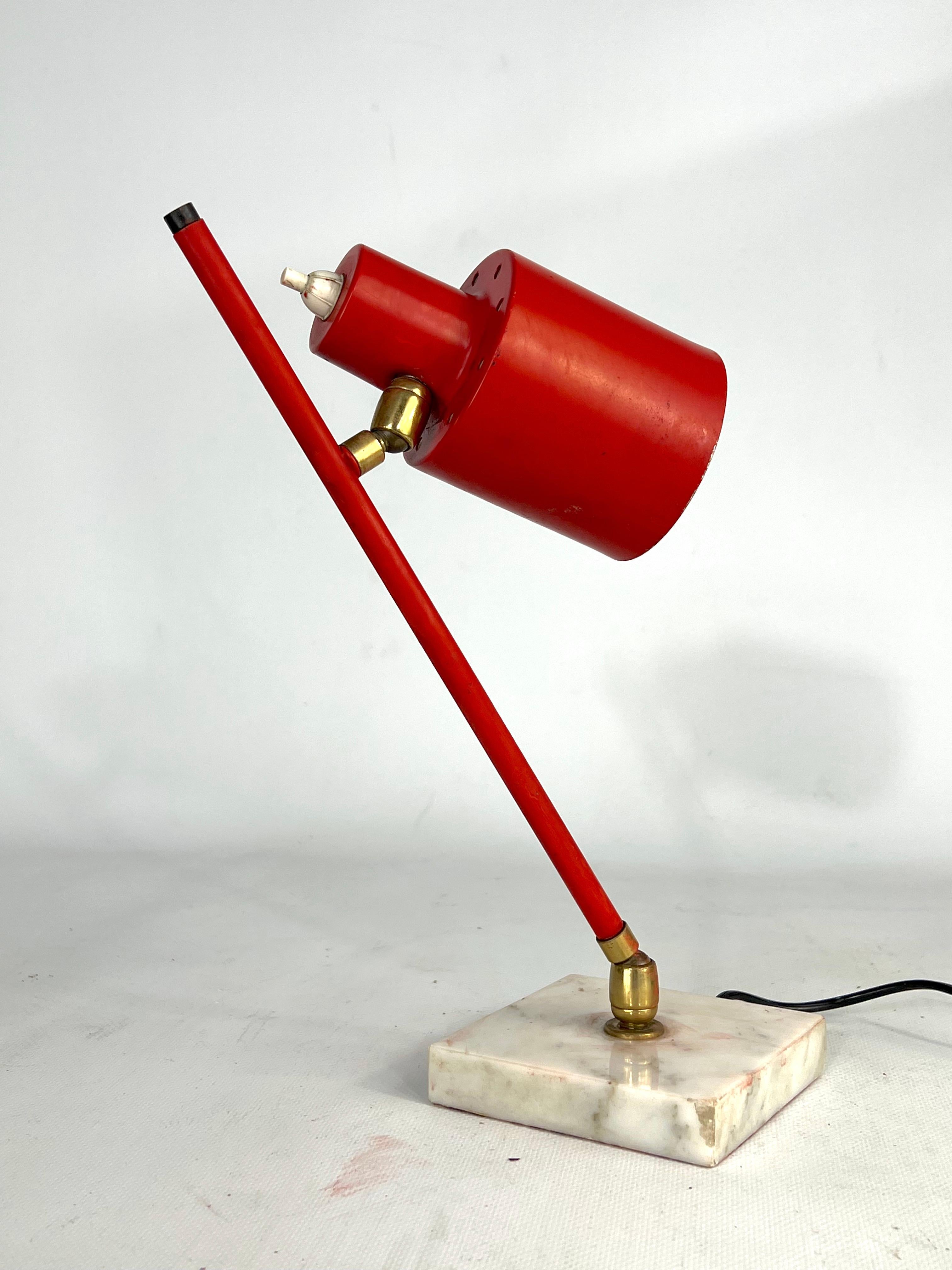 Mid-Century Orientable Stilux Milano Table Lamp from 50s In Good Condition For Sale In Catania, CT