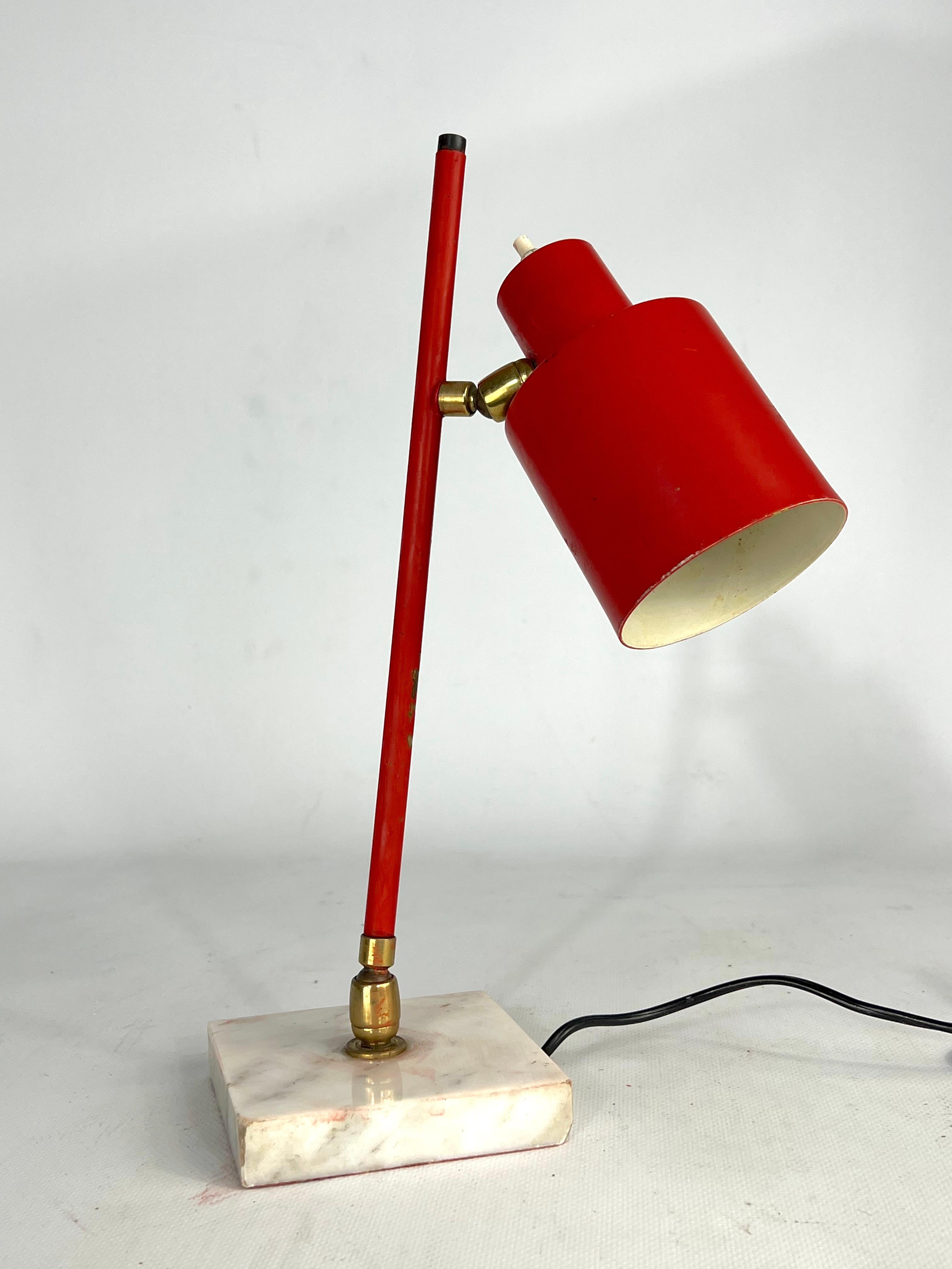 20th Century Mid-Century Orientable Stilux Milano Table Lamp from 50s For Sale
