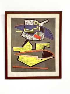 Mid Century Original Alberto Magnelli Abstract Framed Print 1942