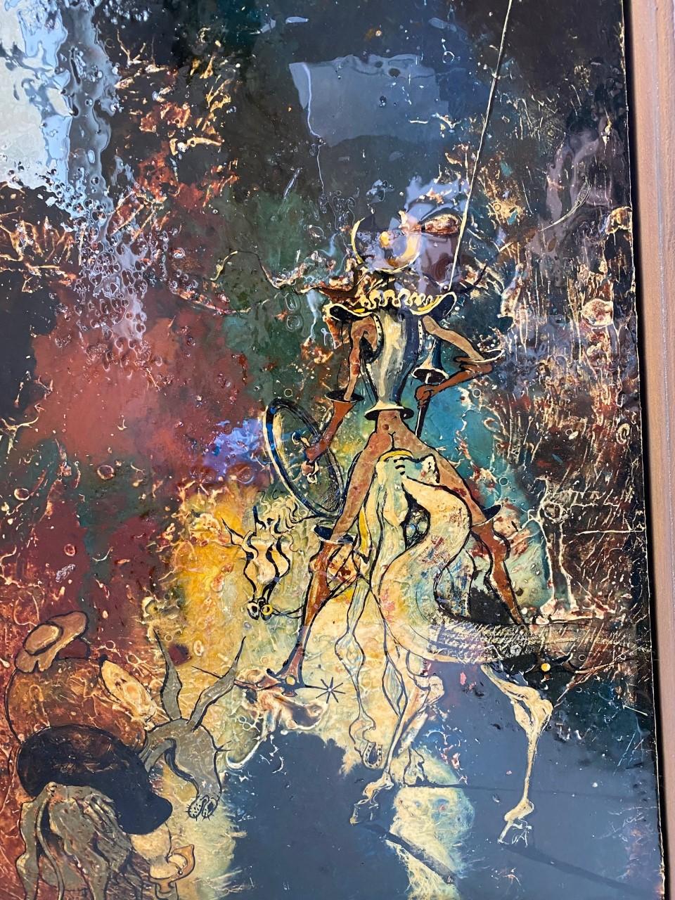 Mid-Century Modern Midcentury Original Art Work Don Quixote by Arrigo Ghedini