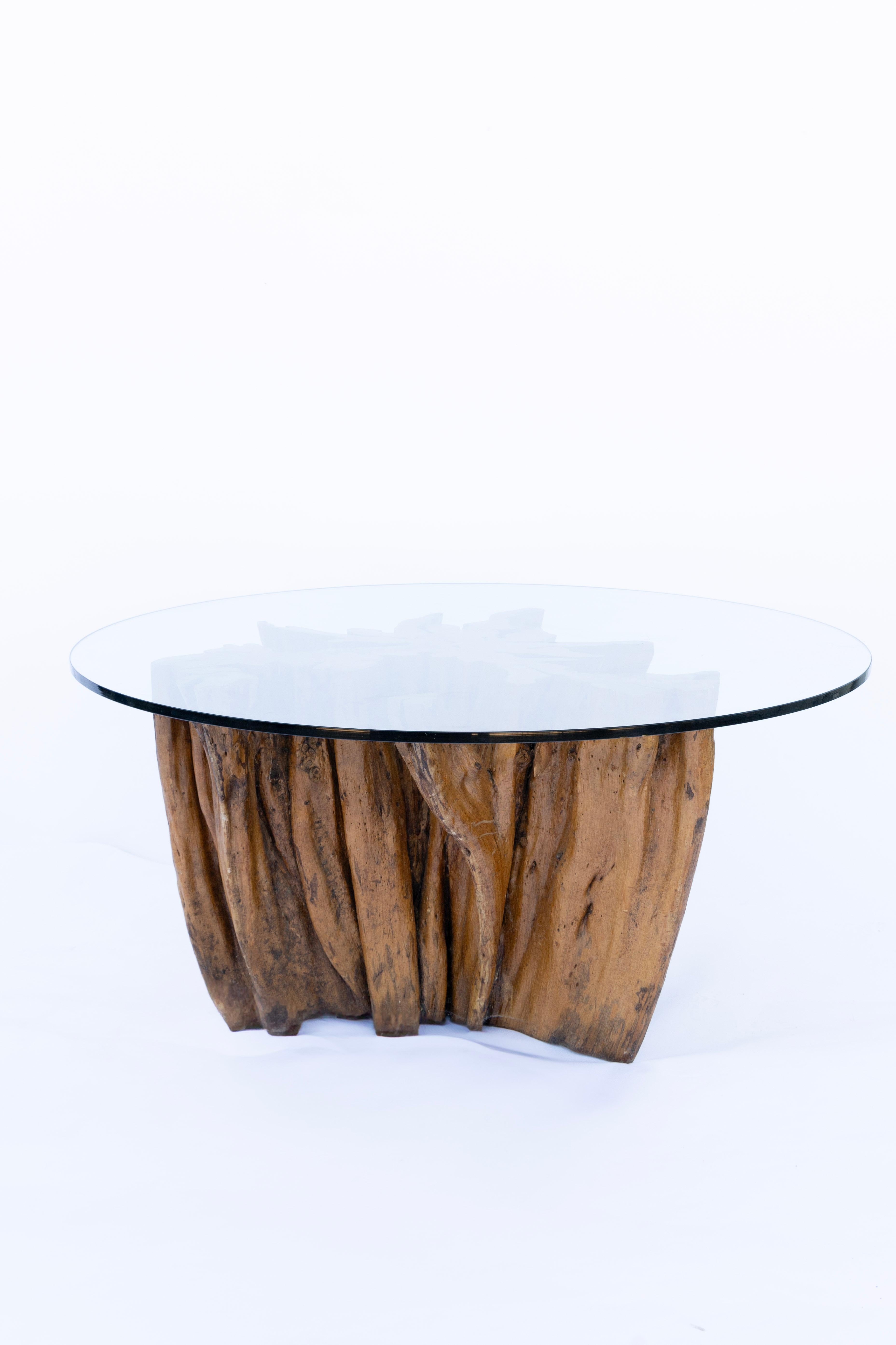 Américain Table de salle à manger cyprès originale du milieu du siècle dernier en vente