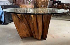 Mid Century Original Cypress Trunk Dining Table