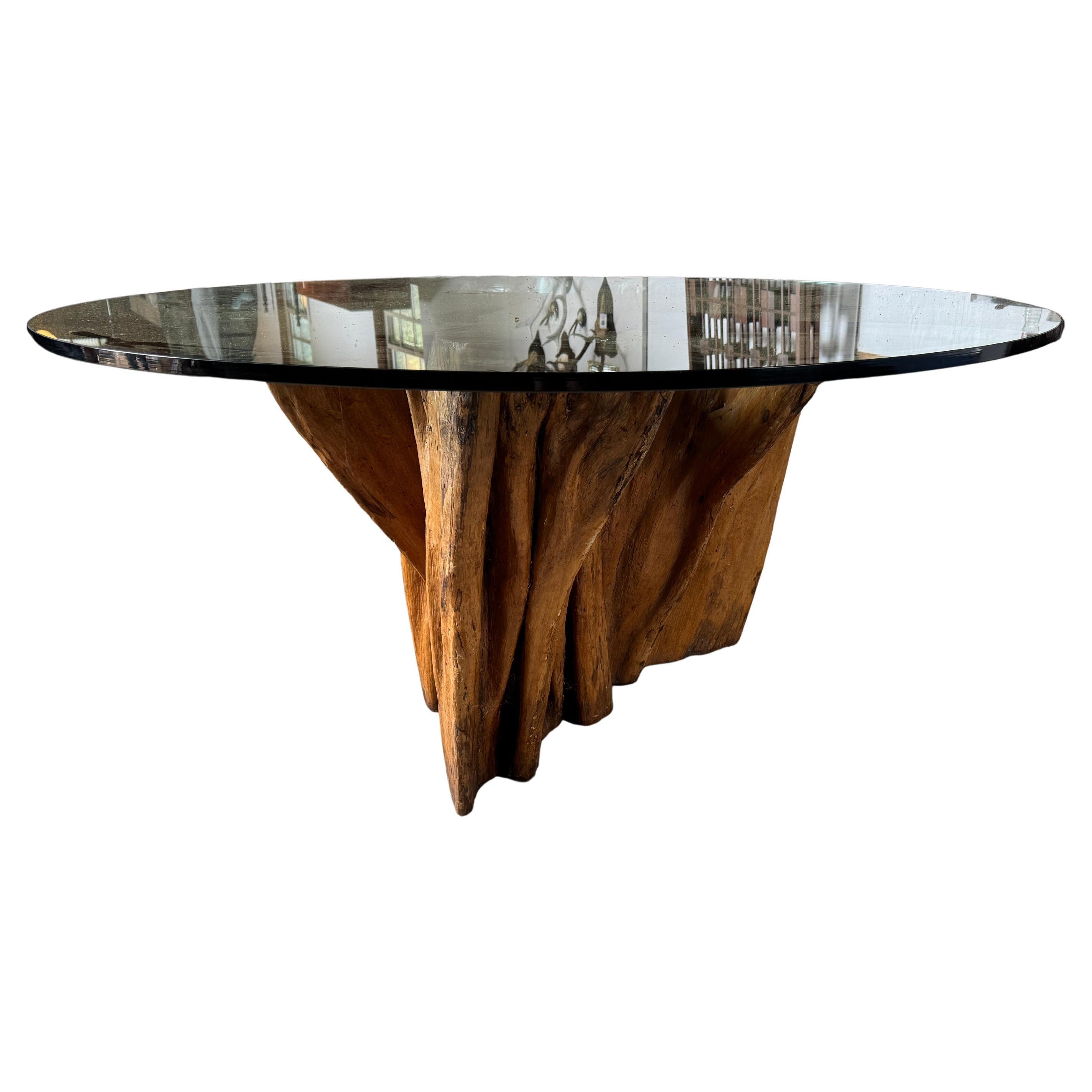 Mid Century Original Cypress Trunk Dining Table
