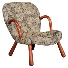 Mid-Century Original Danish Clam Chair Attr. to Arnold Madsen