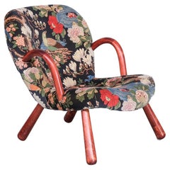 Mid-Century Original Danish Clam Chair attr. to Arnold Madsen