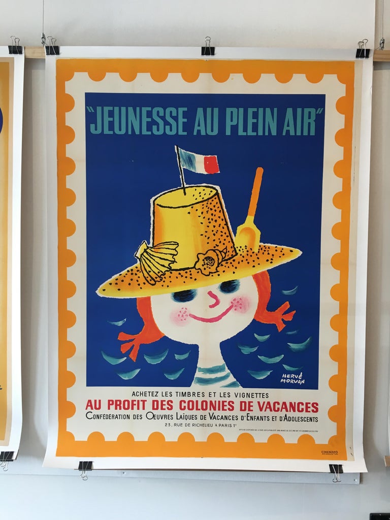 MidCentury Original French Vintage Poster, 'Jeunesse Au Plein Air' by