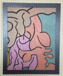 Mid-Century Original Oil on Canvas Abstract Painting by Patricia Sloane