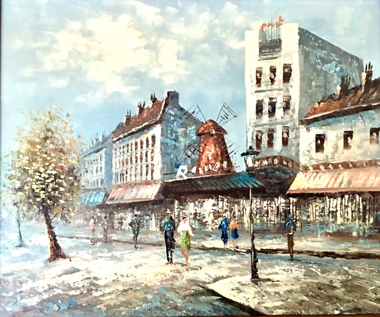 20th Century Original Oil On Canvas Painting By Burnett For Sale