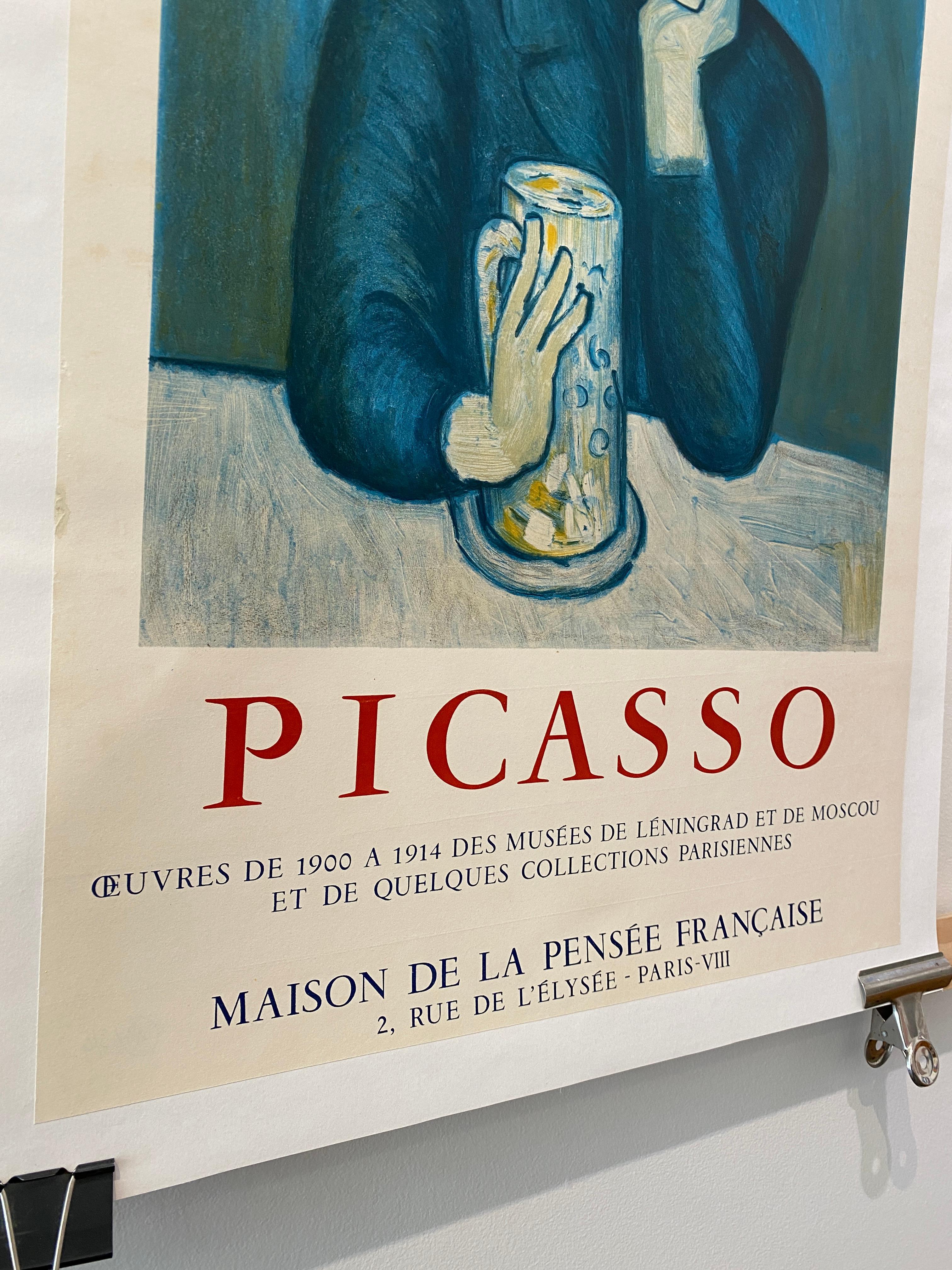 Cartel Original de Mediados de Siglo de la Exposición PICASSO 1954 'Retrato De Jaime Sabartes en venta 7