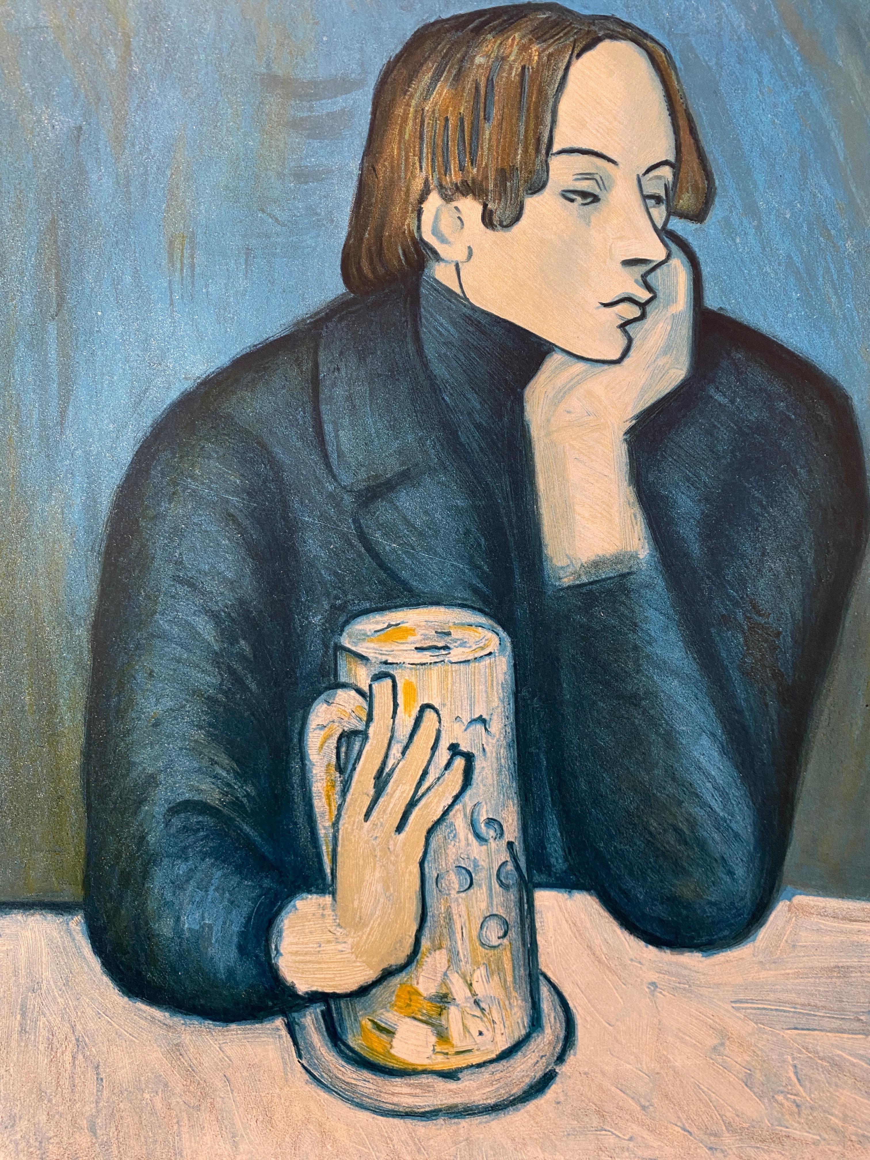 Cartel Original de Mediados de Siglo de la Exposición PICASSO 1954 'Retrato De Jaime Sabartes Lino en venta