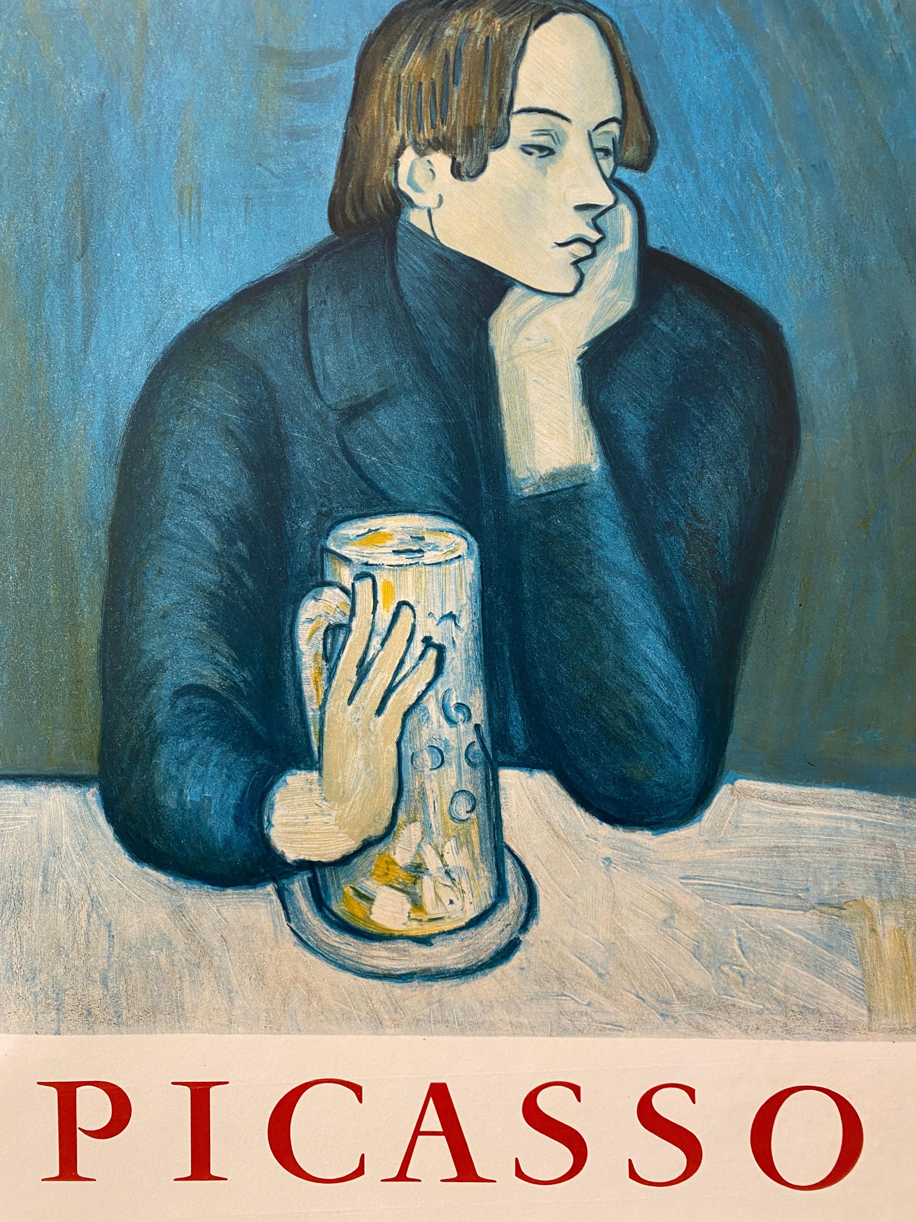 Cartel Original de Mediados de Siglo de la Exposición PICASSO 1954 'Retrato De Jaime Sabartes en venta 2