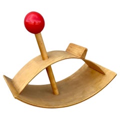 Cheval à bascule en bois "Rocking Beauty" original du milieu du siècle Creative Playthings