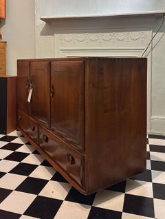 Mid Century Original Vintage 1960s Solid Elm Sideboard by Ercol