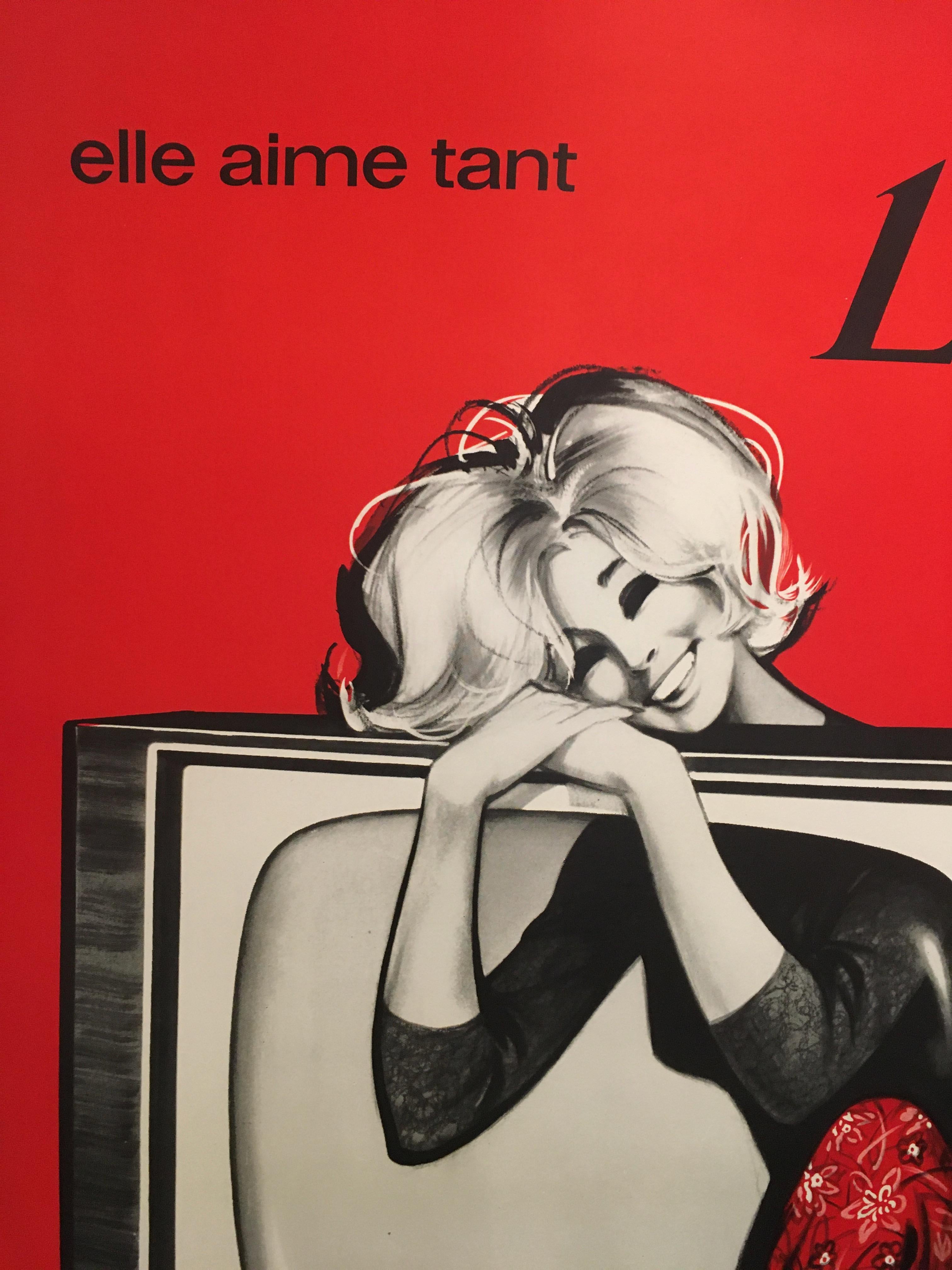 Midcentury original vintage French poster, 'Schaub-Lorenz Television L.M.T.'

This is an original poster advertising a television set which was popular throughout the earl 1950s and