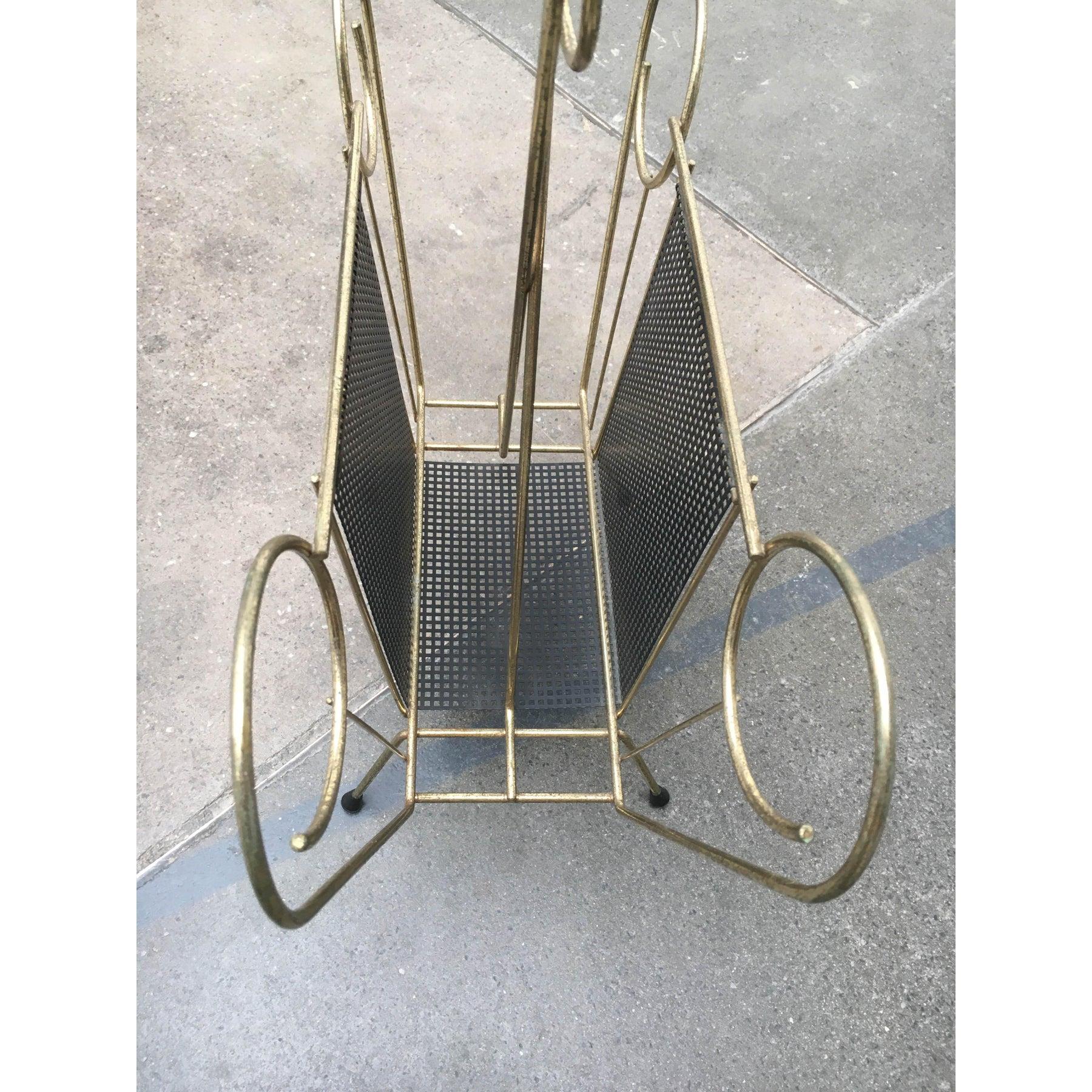 Metallo Portariviste ornamentale di metà secolo, anni '60 in vendita
