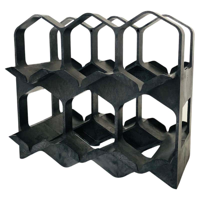 Gold Mid-Century Modern Anodized Aluminum Modular Wine Rack For Sale at ...