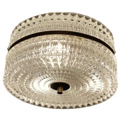 Ciondolo da ingresso in vetro e ottone Orrefors di metà secolo. 1960s