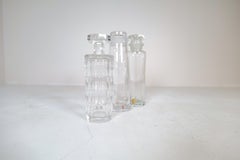 Mid-Century Orrefors Kosta and Johansfors Crystal Decanters with Stopper Sweden