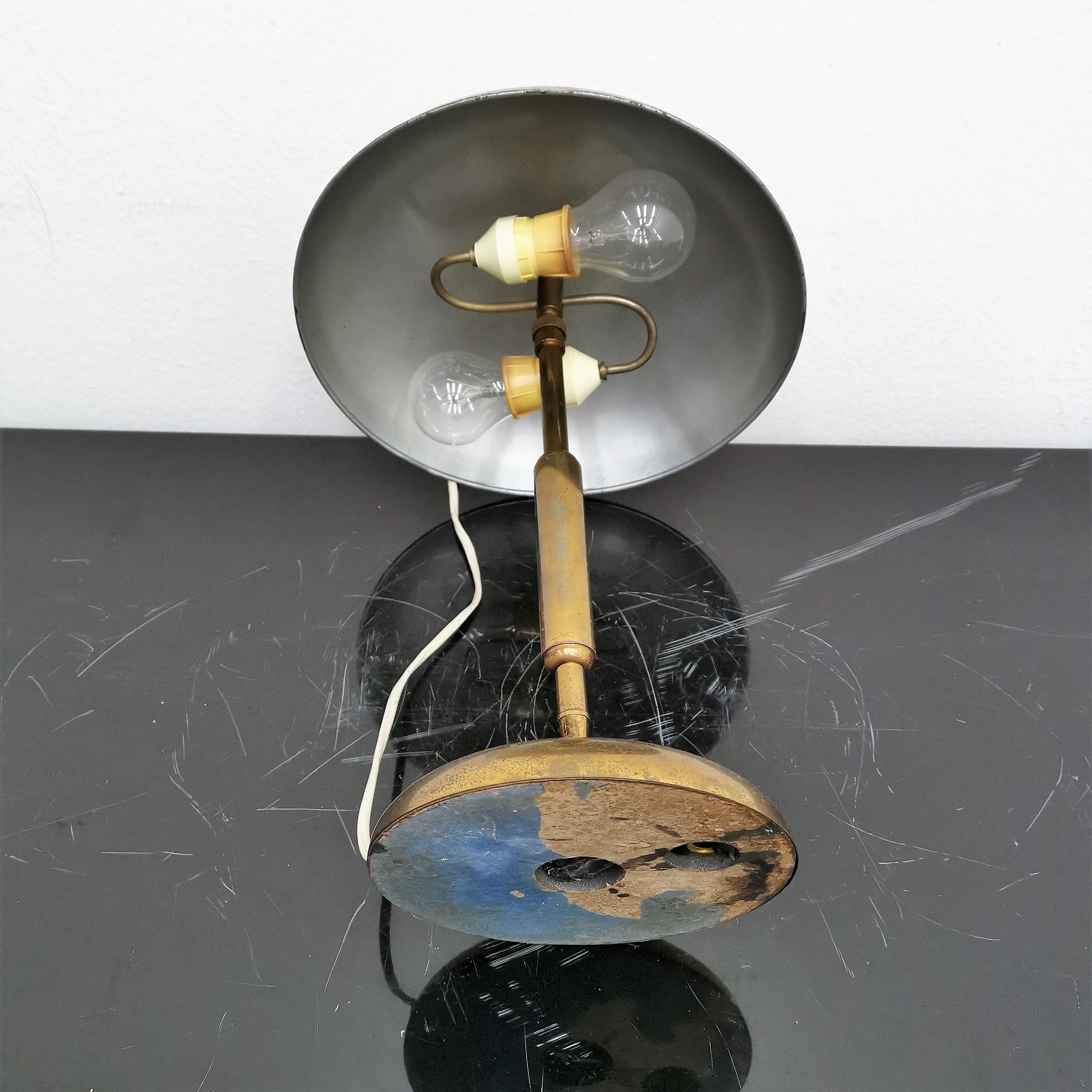 Mid-Century Oscar Torlasco Adjustable Brass Table Lamp 50s, Italy 4