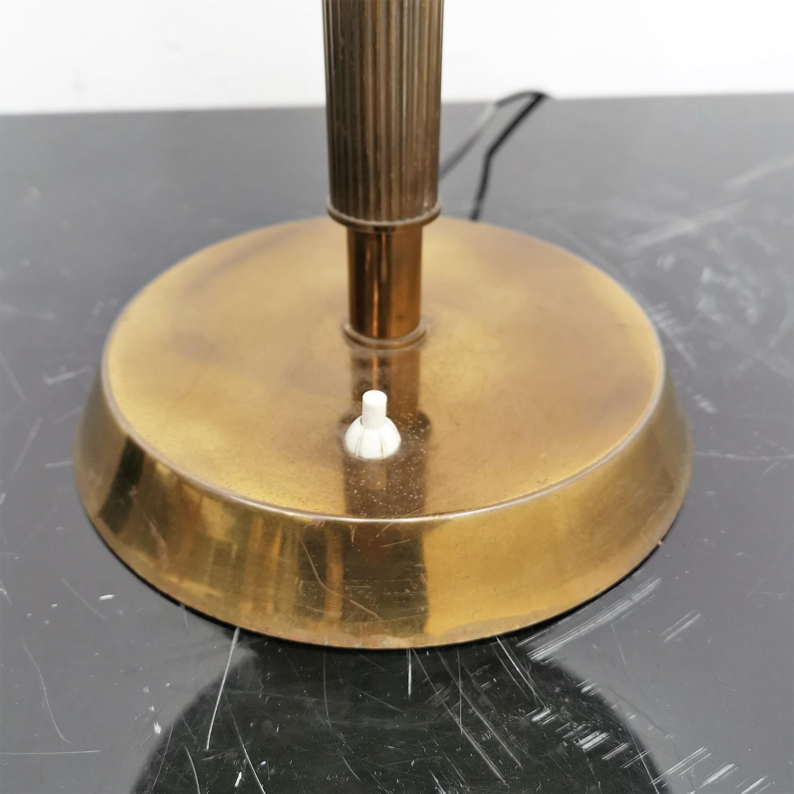 Mid-Century Oscar Torlasco Brushed Brass Swing-Arm Table Lamp 50s, Italy 10